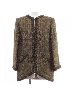 Chanel Collarless Jacket Black